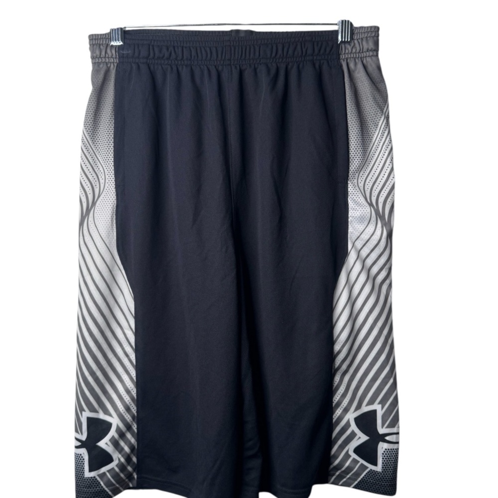 Youth Under Armour Black and Gray Athletic Shorts